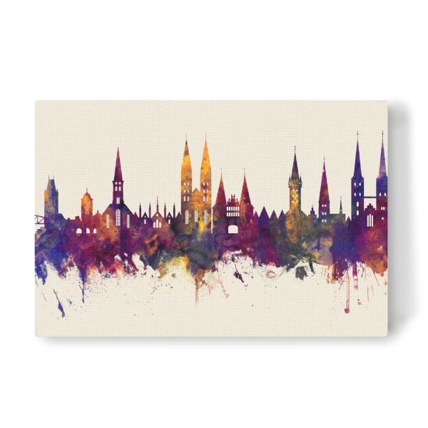 Leinwandbild "Lubeck Germany Skyline Autumn" artboxONE - Städte