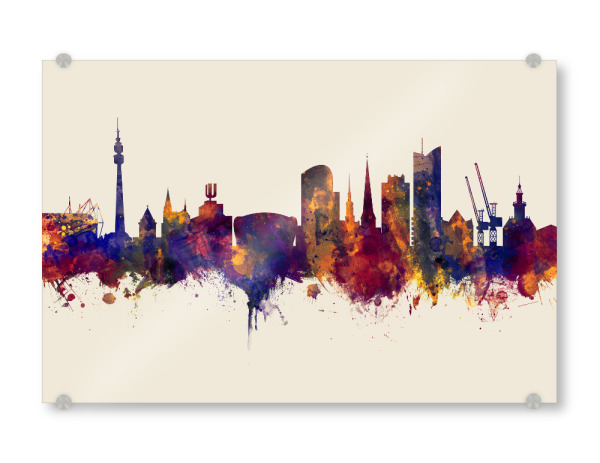 Acrylglasbild "Dortmund Germany Skyline Autumn" artboxONE - Städte