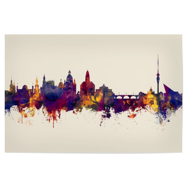 Poster "Dresden Germany Skyline Autumn" artboxONE - Städte