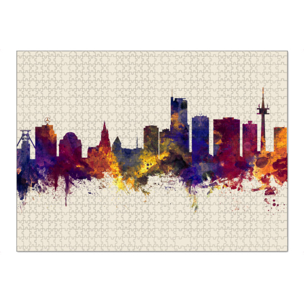 Puzzle Ravensburger "Essen Germany Skyline Autumn" artboxONE - Städte