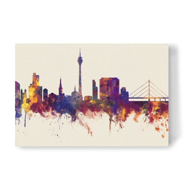 Leinwandbild "Düsseldorf Germany Skyline Autumn" artboxONE - Städte