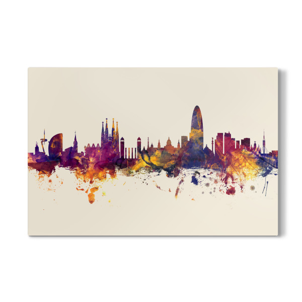 Galerie-Print "Barcelona Spain Skyline Autumn" 30x20 cm artboxONE