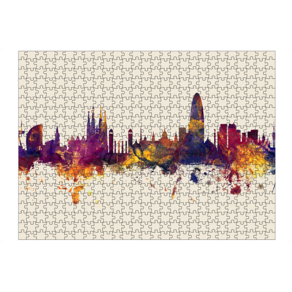 artboxONE Puzzle "Barcelona Spain Skyline Autumn" artboxONE - Städte