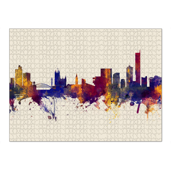 Puzzle Ravensburger "Manchester England Skyline Autumn" artboxONE - Städte