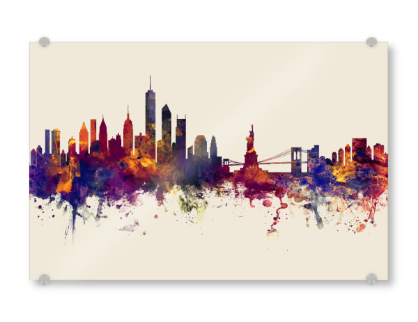 Acrylglasbild "New York Skyline Autumn" artboxONE - Städte