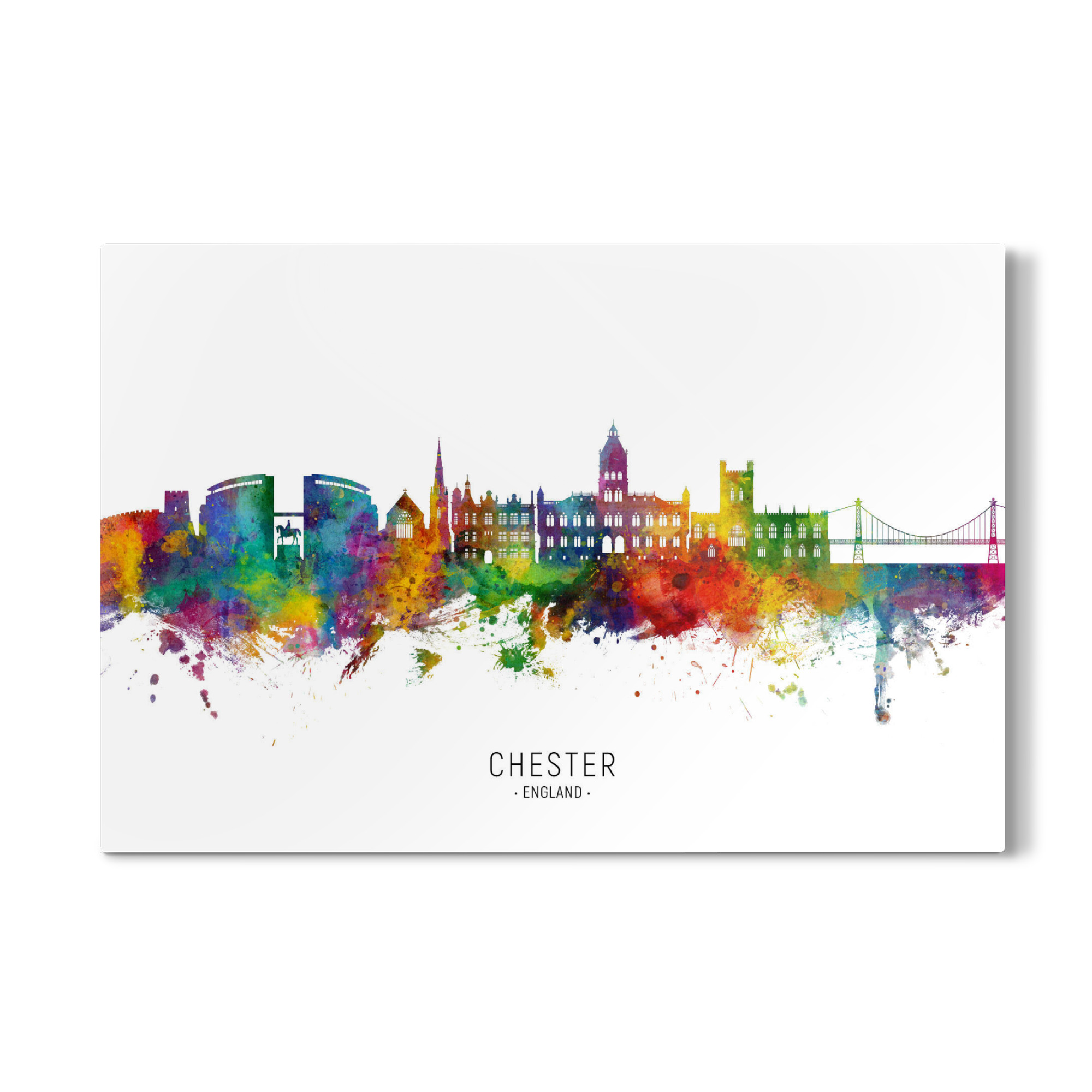 Galerie-Print "Chester England Skyline txt" 75x50 cm artboxONE