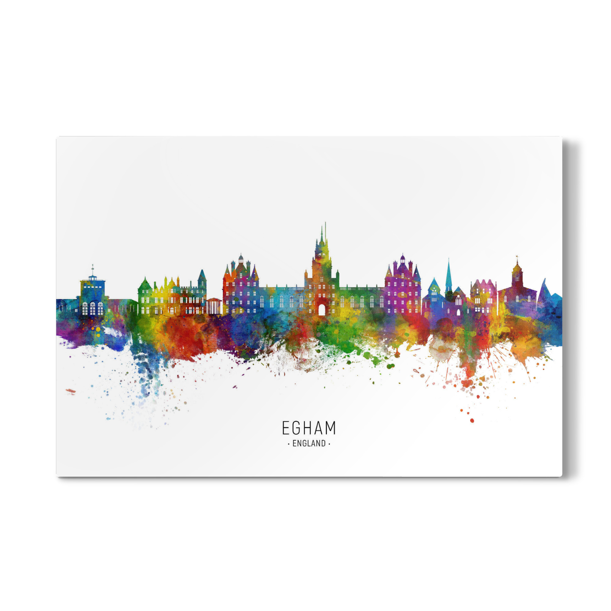 Galerie-Print "Egham England Skyline txt" 75x50 cm artboxONE