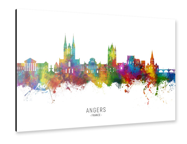 Alu-Dibond "Angers France Skyline txt" 30x20 cm artboxONE