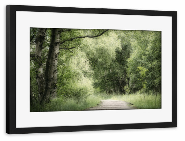 Poster mit Rahmen schwarz "Mein Weg" artboxONE - Natur,Floral