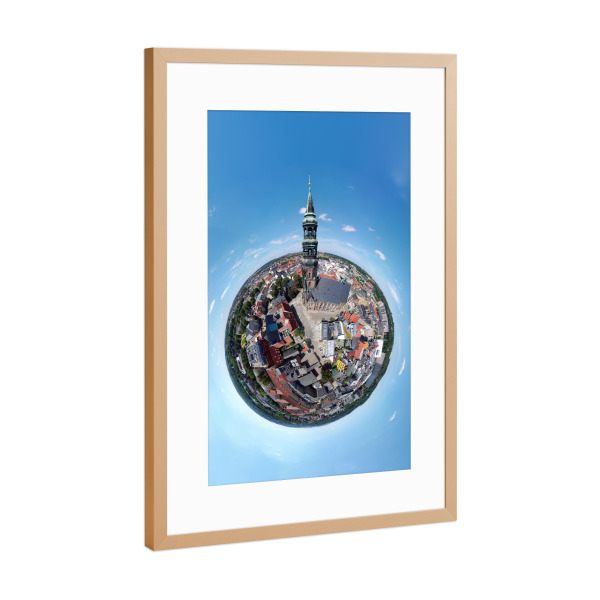 Poster mit Rahmen Kupfer "Zwickau - Dom St. Marien aus süd" artboxONE - Städte,Reise,Architektur,Reise / Länder,Städte / Weitere