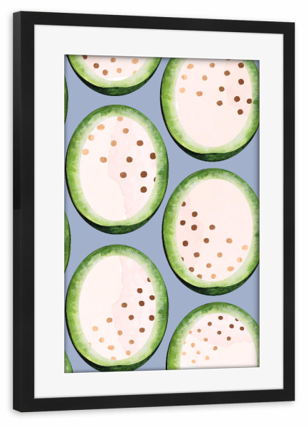 Poster mit Rahmen schwarz "Rose Gold Melon Seeds" artboxONE - Essen & Trinken