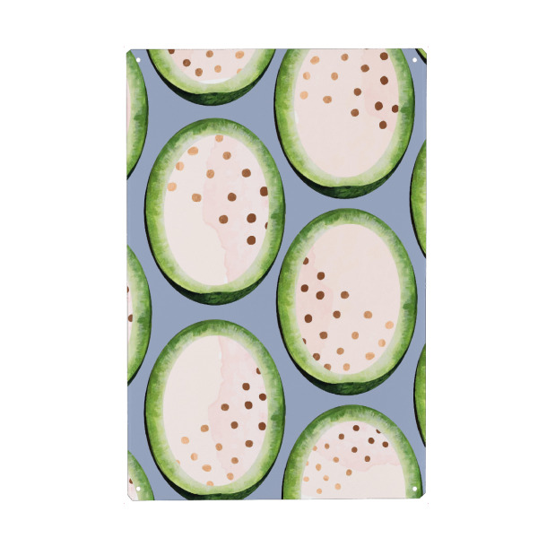 Metall Poster "Rose Gold Melon Seeds" artboxONE - Essen & Trinken - Fruit,Watermelon,Melon,Fruit pattern,Food,Rose gold,Copper,Nature,Frucht,Essen