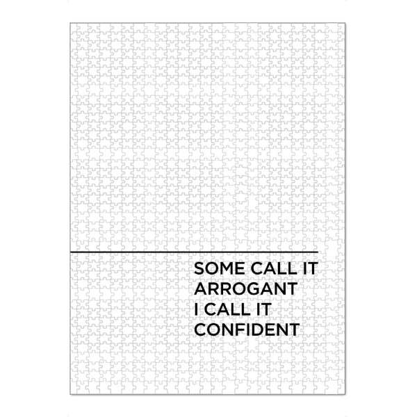 Puzzle Ravensburger "CONFIDENT" artboxONE - Typografie,Schwarzweiß,Musik,Fashion