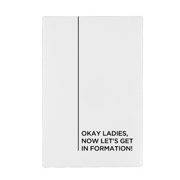 Holzbild "FORMATION" artboxONE - Typografie,Schwarzweiß,Musik,Fashion