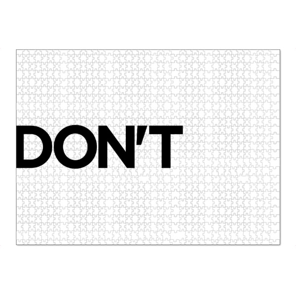Puzzle Ravensburger "DON'T" artboxONE - Typografie,Schwarzweiß