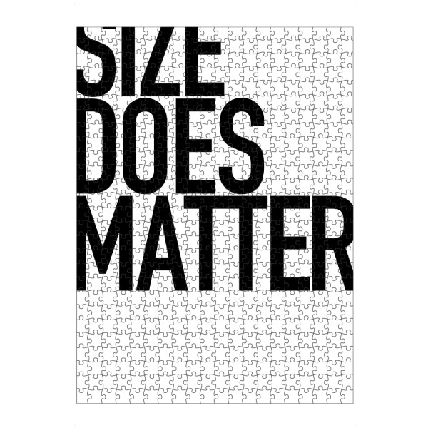 artboxONE Puzzle "SIZE DOES MATTER" artboxONE - Typografie,Schwarzweiß