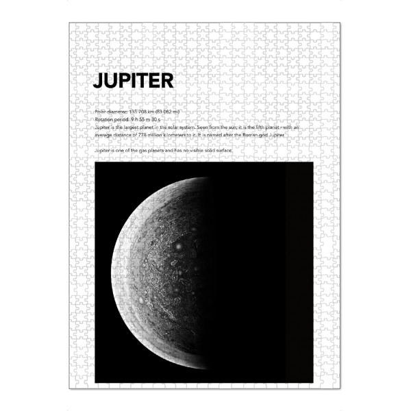 Puzzle Ravensburger "JUPITER - Space" artboxONE - Typografie,Schwarzweiß,Galaxy