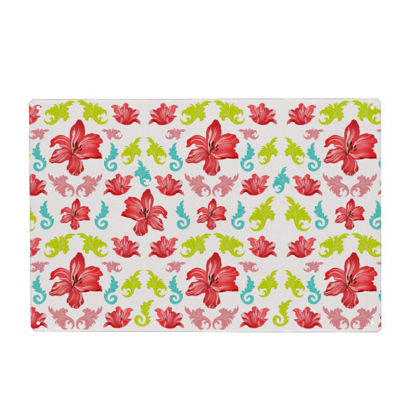 Metall Poster "Lilienmuster modern auf Weiß" artboxONE - Natur,Floral