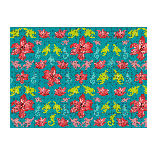 Puzzle Ravensburger "Lilien Muster barock" artboxONE - Floral