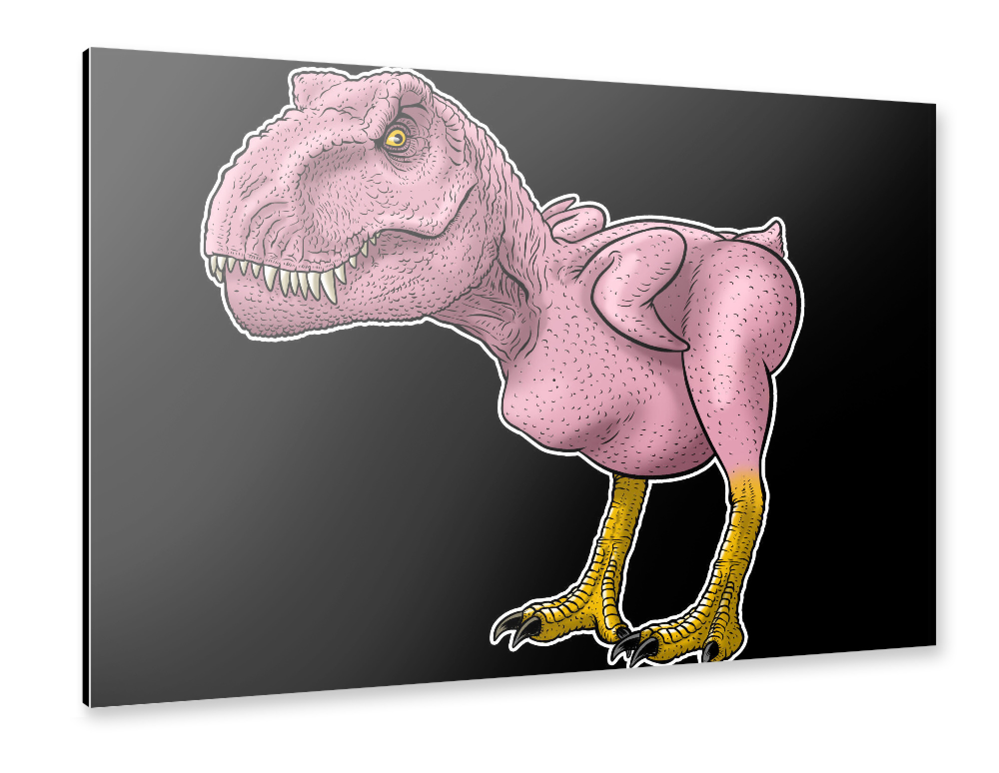 Alu-Dibond "Chicken Rex" 75x50 cm artboxONE