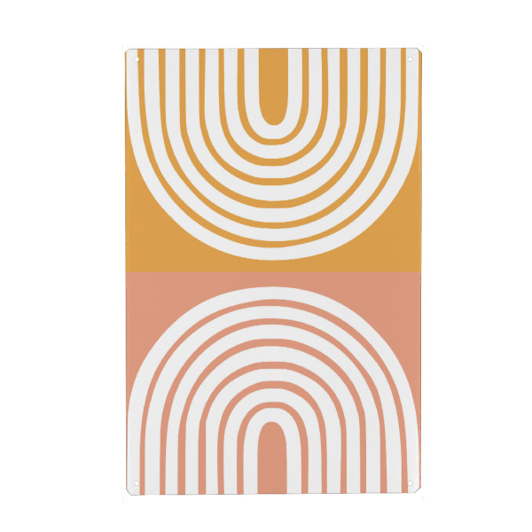 Metall Poster "Mid Century Curves" artboxONE - Abstrakt,Geometrie