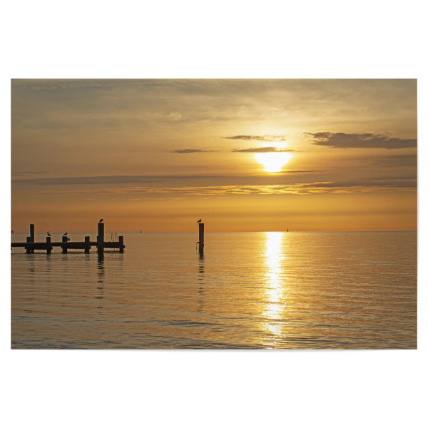 Poster "Goldener Morgen am Ostseestrand" artboxONE - Reise,Reise / Strand und Meer,Reise / Länder