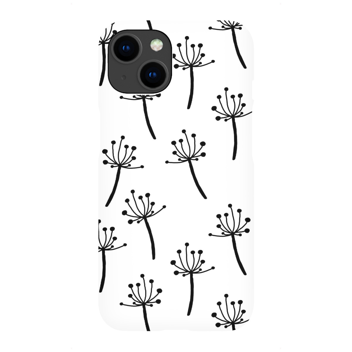 "Wildflower pattern - black & white"für iPhone - Premium-Case Handyhülle artboxONE