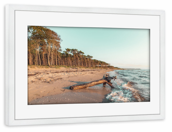Poster mit Rahmen weiß "Eine schöne Zeit" artboxONE - Natur,Reise,Reise / Strand und Meer