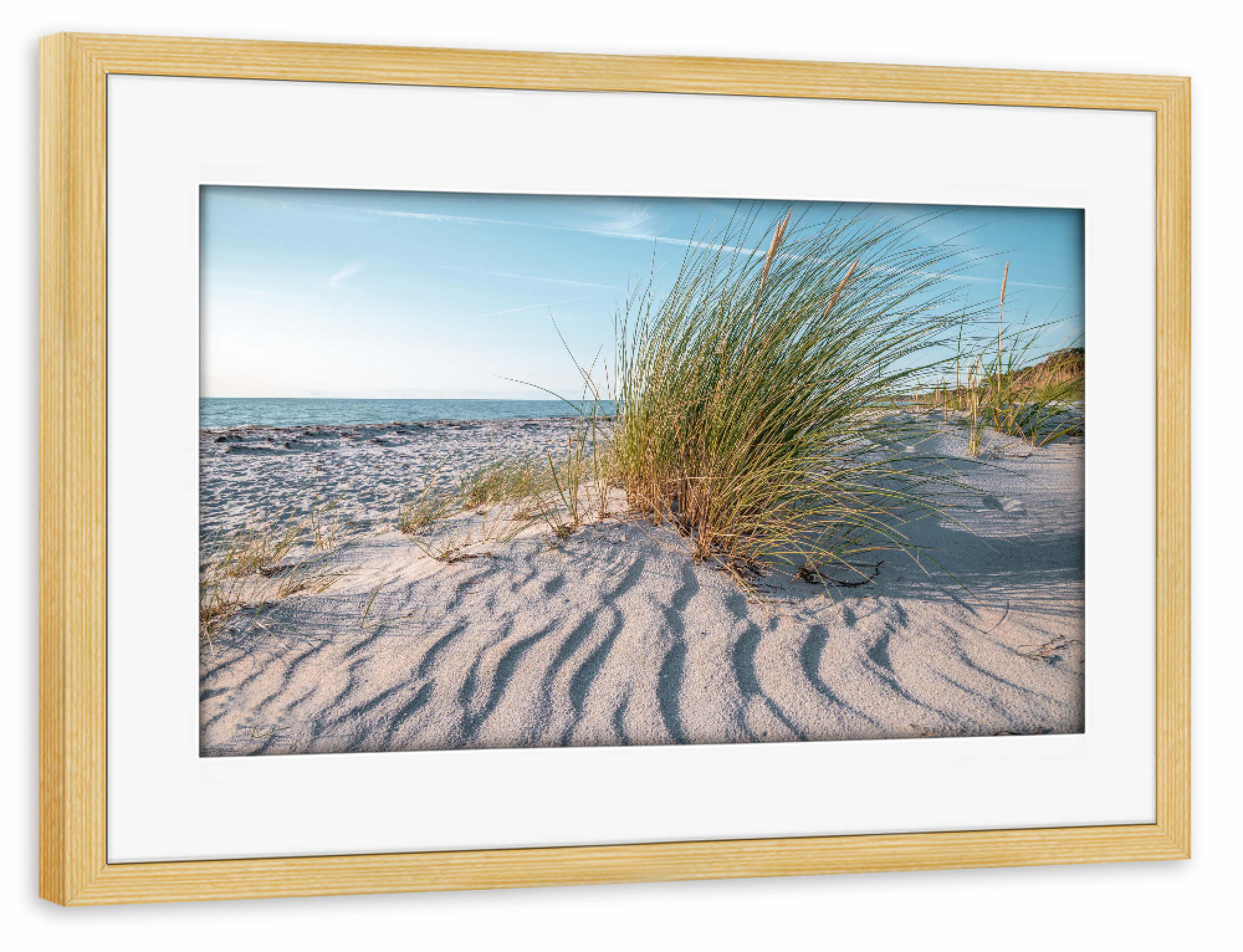 Poster mit Rahmen kiefer "Strandtag" artboxONE - Natur,Reise,Reise / Strand und Meer