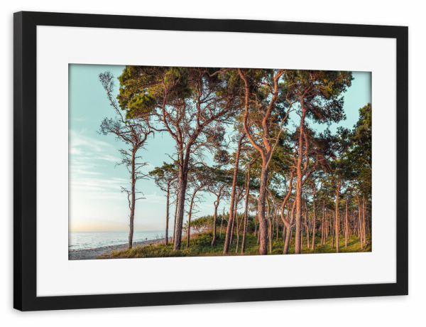 Poster mit Rahmen schwarz "Weststrand" artboxONE - Natur,Reise