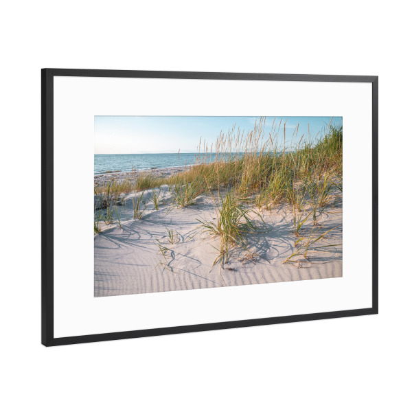 Poster mit Rahmen Schwarz (Metallic) "Stranddünen" artboxONE - Natur,Reise