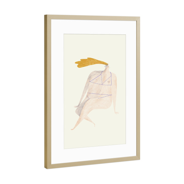 Poster mit Rahmen Gold "Trudeiskrude - Sommerkind" artboxONE - Menschen,Fashion