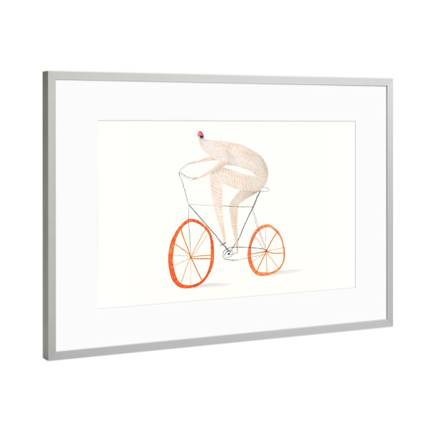 Poster mit Rahmen Silber "Trudeiskrude - Radsport" artboxONE - Abstrakt,Menschen,Sport