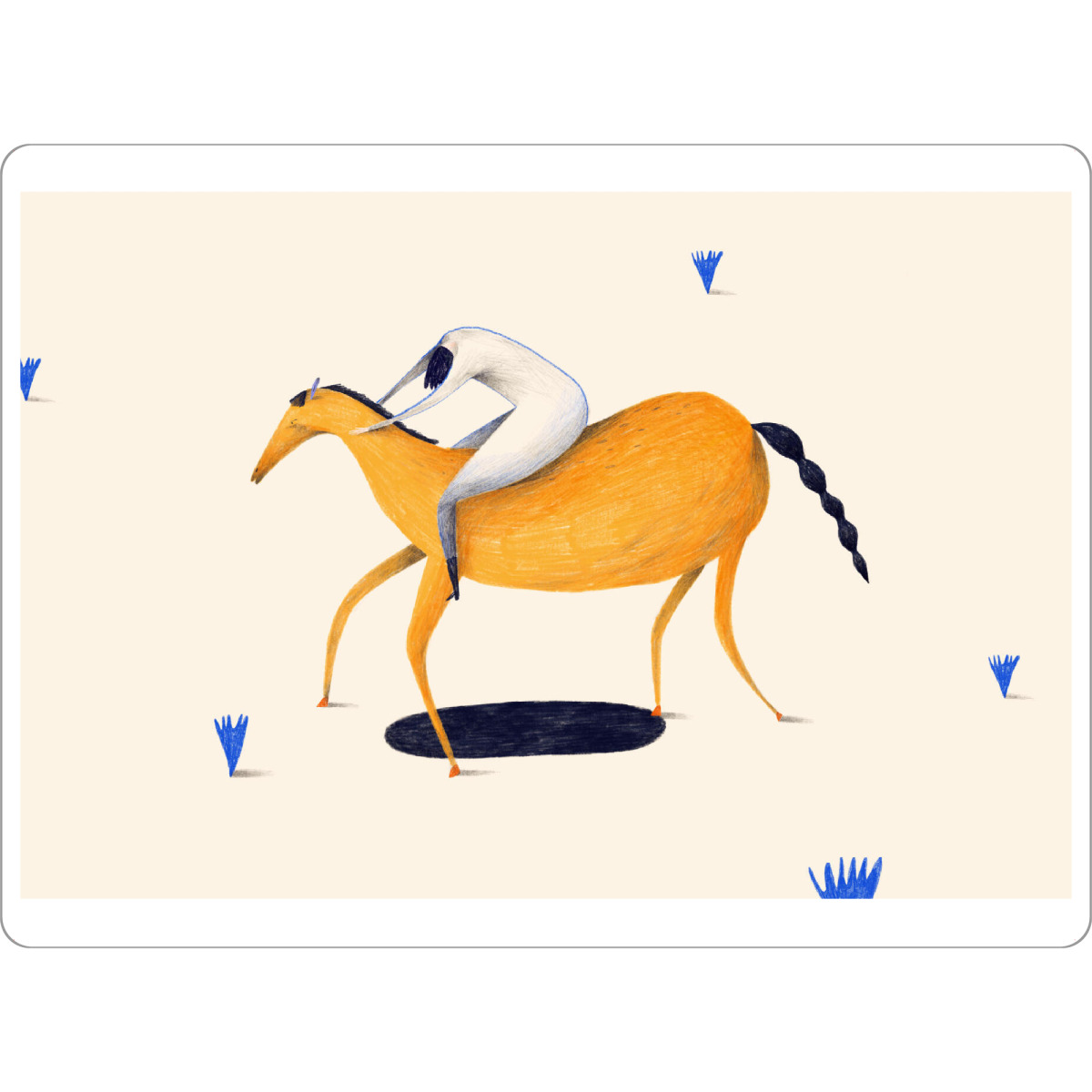 Tischset "Trudeiskrude - Pferderennen" artboxONE - Natur,Tiere,Comic,Menschen,Sport