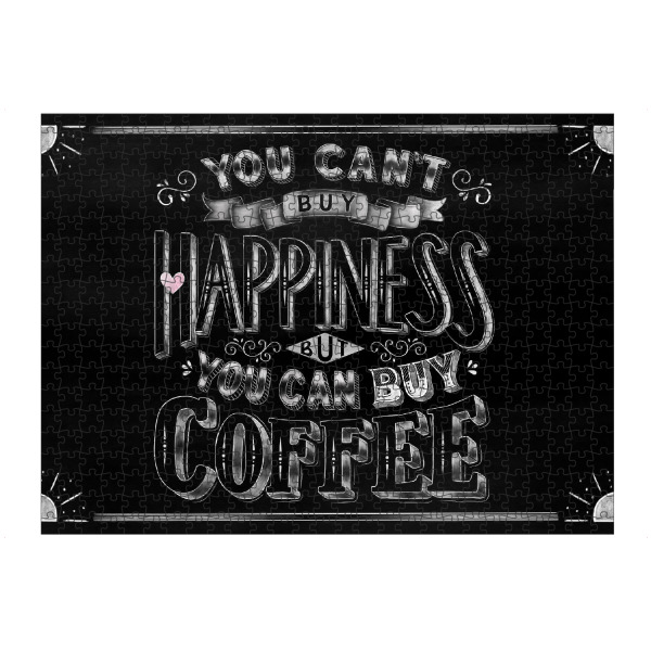 Puzzle Ravensburger "Kaffee ist Glückseligkeit" artboxONE - Typografie,Essen & Trinken,Lustig