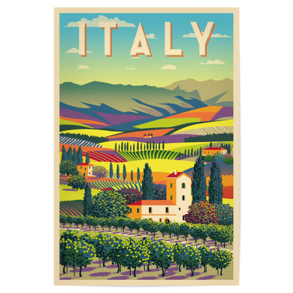 Poster "Italian Landscape" artboxONE - Städte,Natur,Reise,Architektur