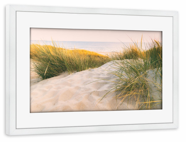 Poster mit Rahmen weiß "Auf der Düne" artboxONE - Natur,Reise / Strand und Meer