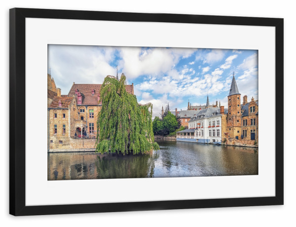 Poster mit Rahmen schwarz "Bruges" artboxONE - Städte,Reise,Architektur,Reise / Länder,Städte / Weitere