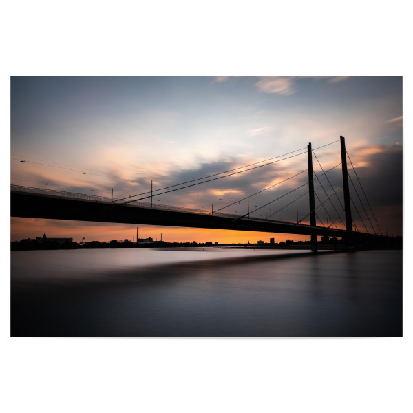 Poster "Rheinkniebrücke" artboxONE - Städte,Architektur,Städte / Düsseldorf