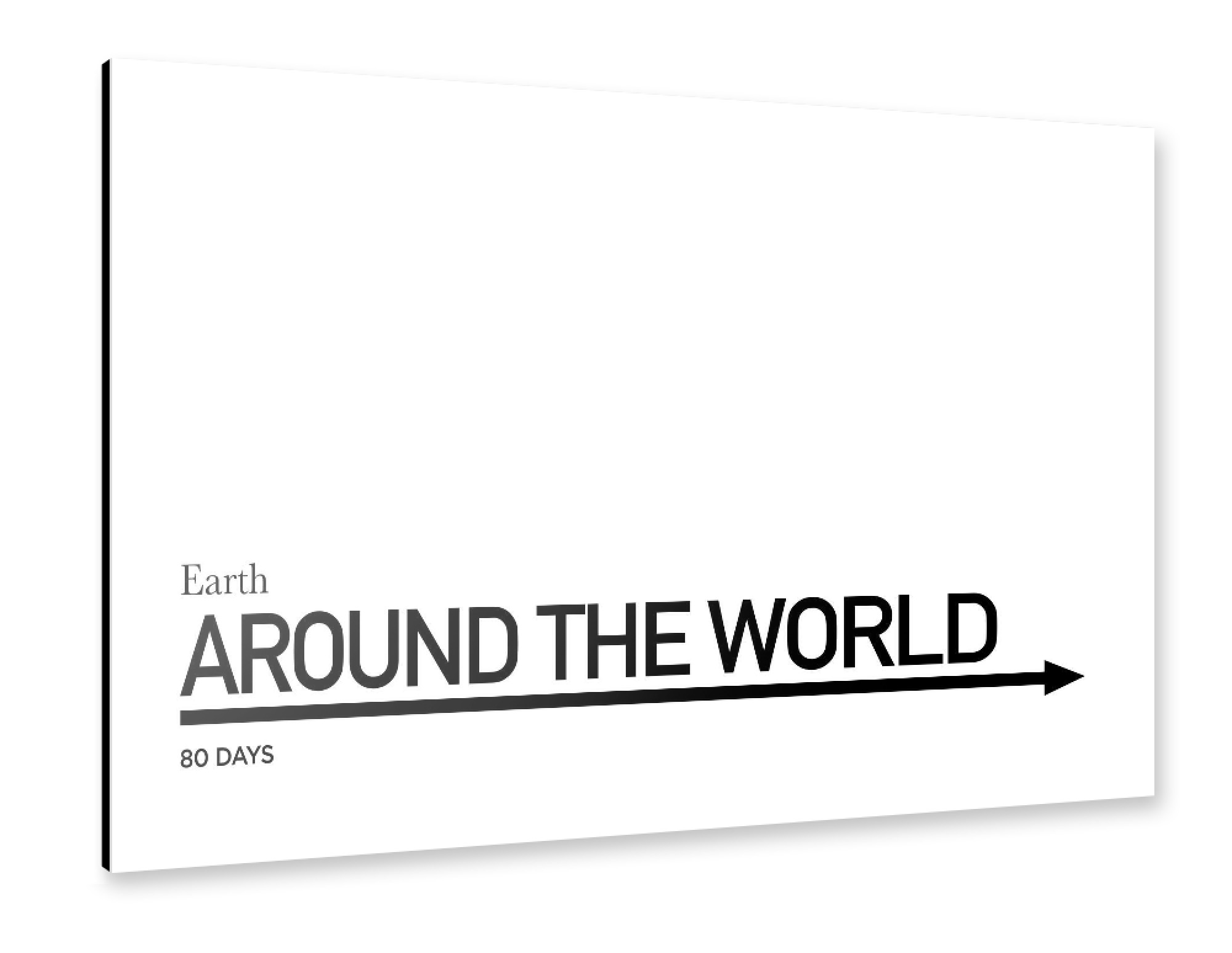 Alu-Dibond "AROUND THE WORLD - Road Sign" 75x50 cm artboxONE