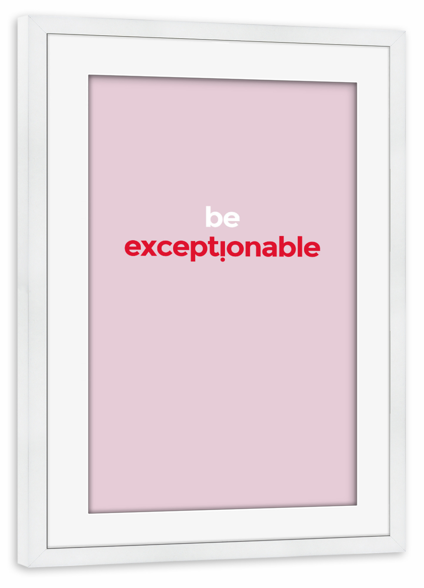 Poster mit Rahmen weiß "EXCEPTIONABLE" artboxONE - Typografie,Fashion,Für Mama