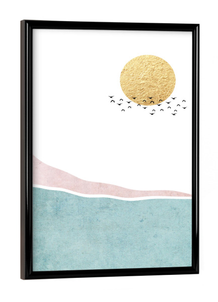 Poster mit schwarzem Rahmen "Abstrakte Landschaft" artboxONE - Natur,Abstrakt,Geometrie,Reise / Strand und Meer