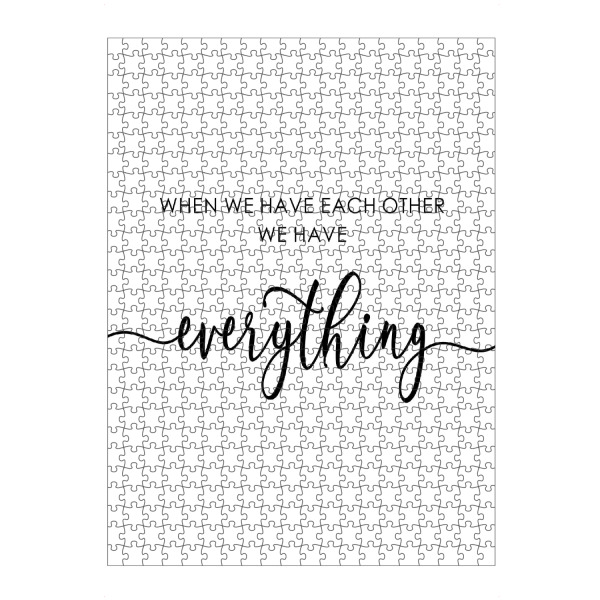 Puzzle Ravensburger "We Have Everything" artboxONE - Typografie,Menschen,Liebe