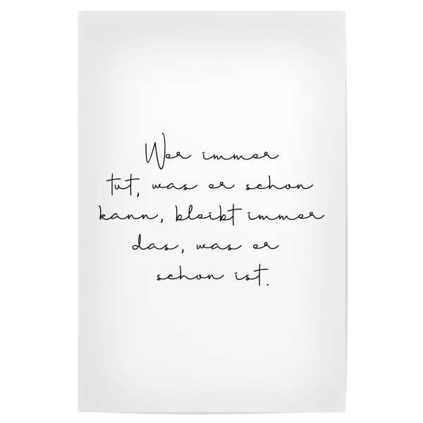 Poster 30x20 cm "Was man kann" artboxONE - Typografie,Lehrersprüche