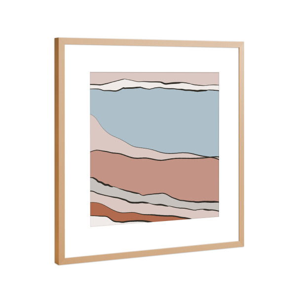 Poster mit Rahmen Kupfer "Joana" artboxONE - Abstrakt,Geometrie,Marmor