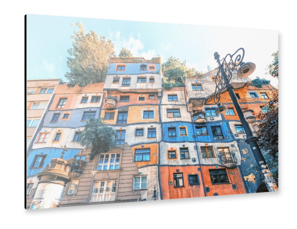 Alu-Dibond "Hundertwasser Village" 30x20 cm artboxONE
