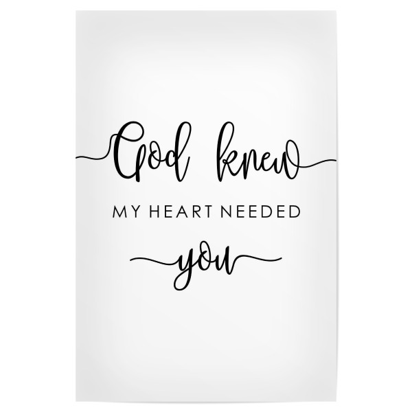 Poster "My Heart Needed You" artboxONE - Typografie,Menschen,Liebe