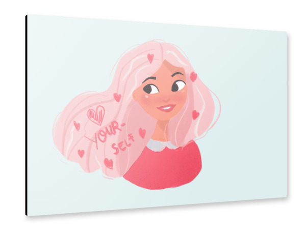 Alu-Dibond "Elsa Bean - Valentines Girl" 30x20 cm artboxONE