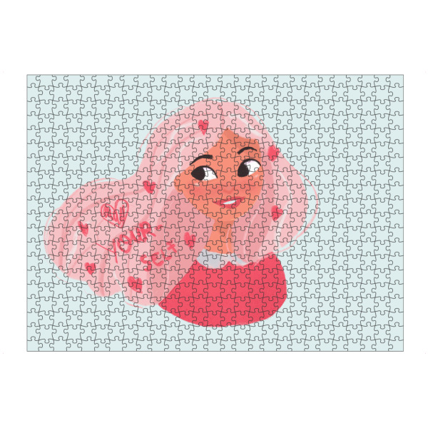 Puzzle Ravensburger "Elsa Bean - Valentines Girl" artboxONE - Typografie,Comic,Menschen,Liebe,Fashion