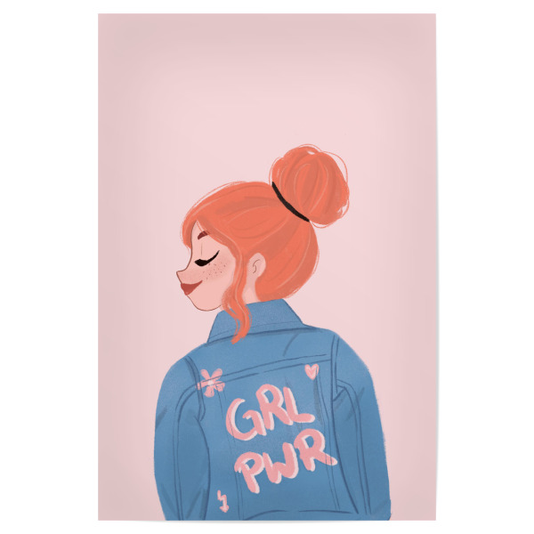 Poster 30x20 cm "Elsa Bean - Girl Power-Womans Day" artboxONE - Typografie,Comic,Menschen,Fashion,Für Mama